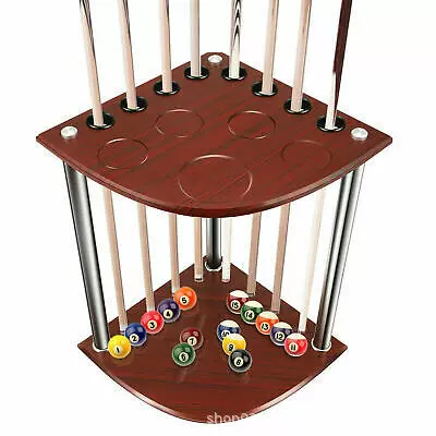 鼎力台球桌木质架杆扇形8孔撞球台多种颜色架杆桌球台配件杆架器