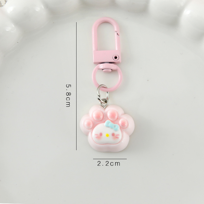 귀여운 캐릭터 키링/핑크색 앙증맞은 발바닥