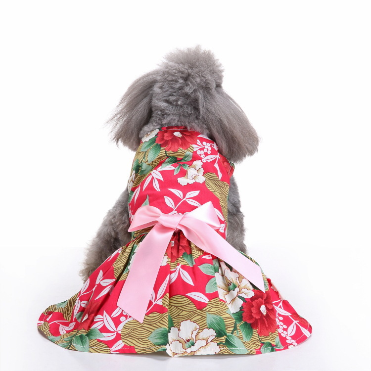 Vestido estilo princesa para mascotas, dulce y elegante, con lazo, para gatos y perros, ideal para salidas con tu perro._voghion.com