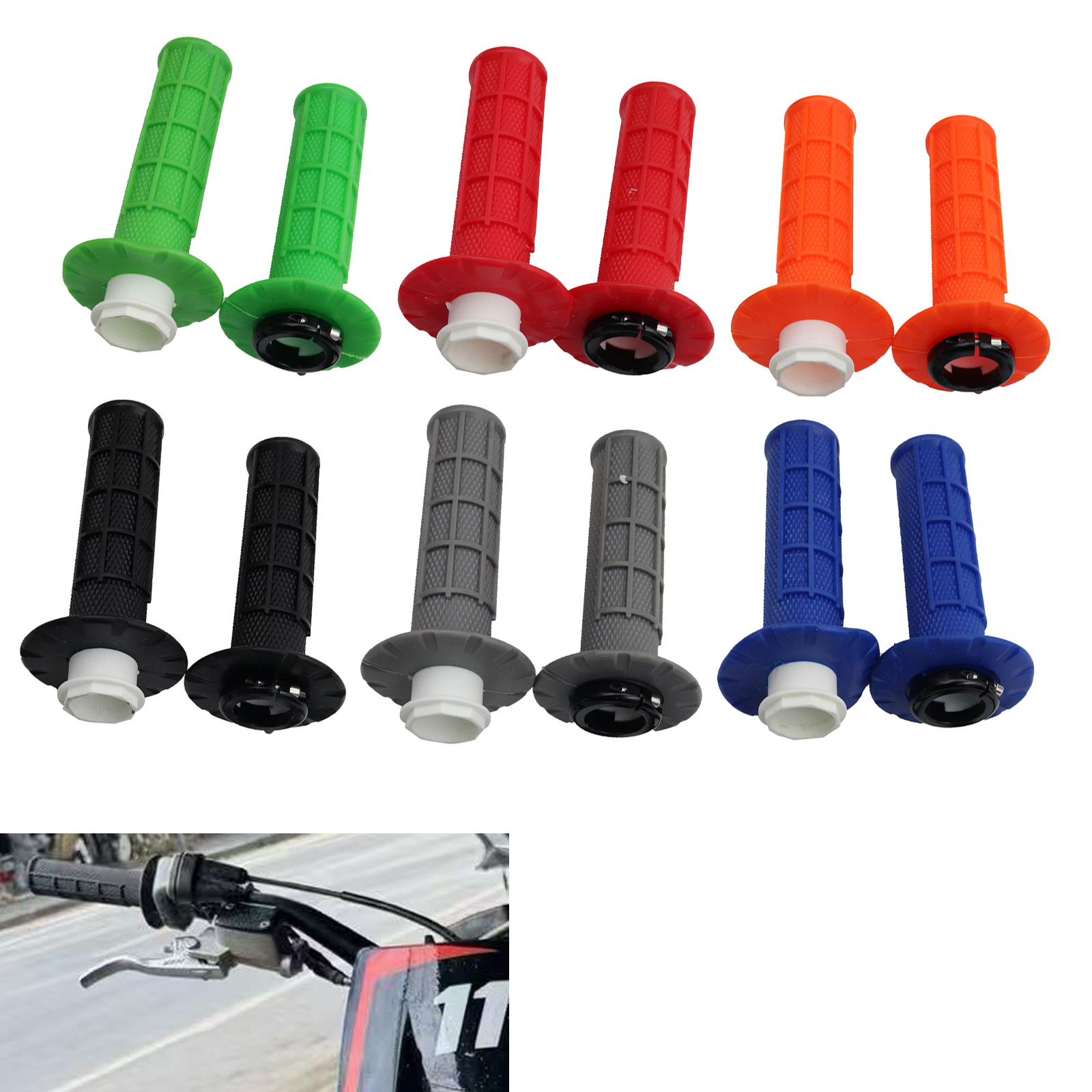 Motorcycle Modified Handlebar Rubber Grips, Off-Road Vehicle Accessories, Handlebar Grips Wholesale, Off-Road Style