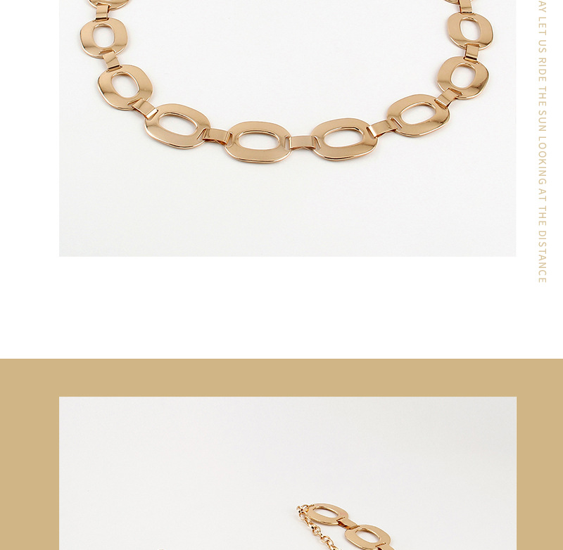 145g Weight Waist Chain Classification 1 Piece Quantity Holiday, Party, Street Occasion Metal Material Oval, Belt Pattern Women's Gender Streetwear Style Streetwear Oval Belt Metal Women's Chain Belts 无