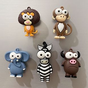 Refrigerator sticker magnet personality creative magnetic small animal children's whiteboard sticker blackboard sticker 3d three-dimensional magnetic magnet magnet