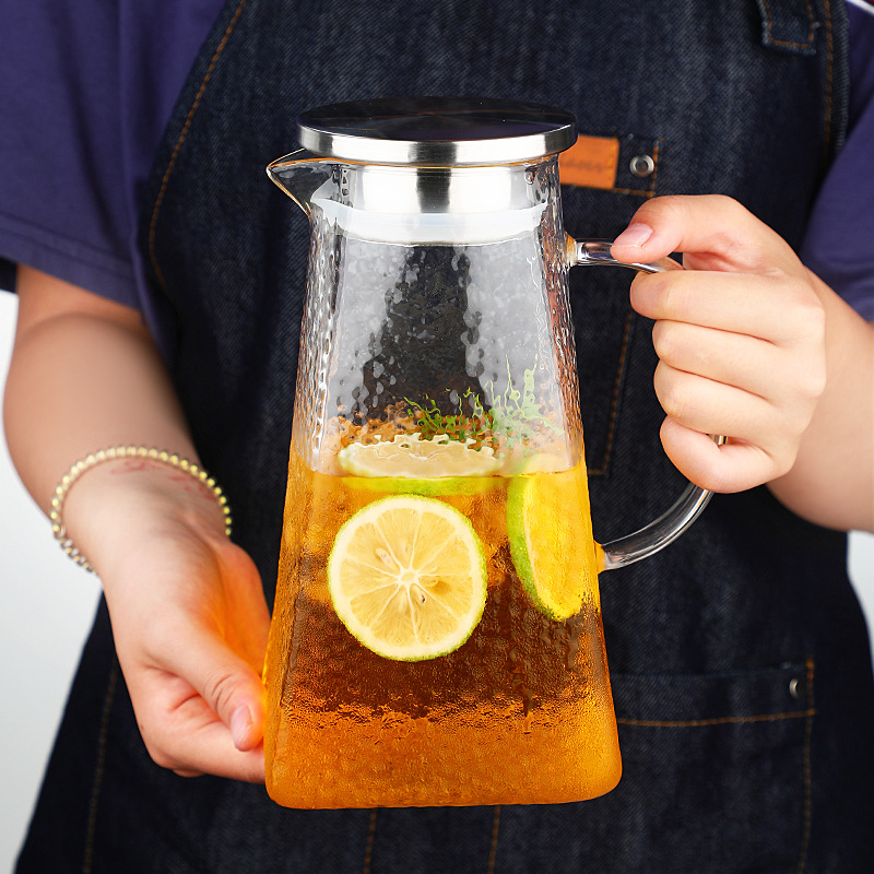 Fire-cooking Teapot Glass High-temperature-resistant Household Large-capacity Water Bottle Boiled Water Cup Set Teapot Cold Kettle