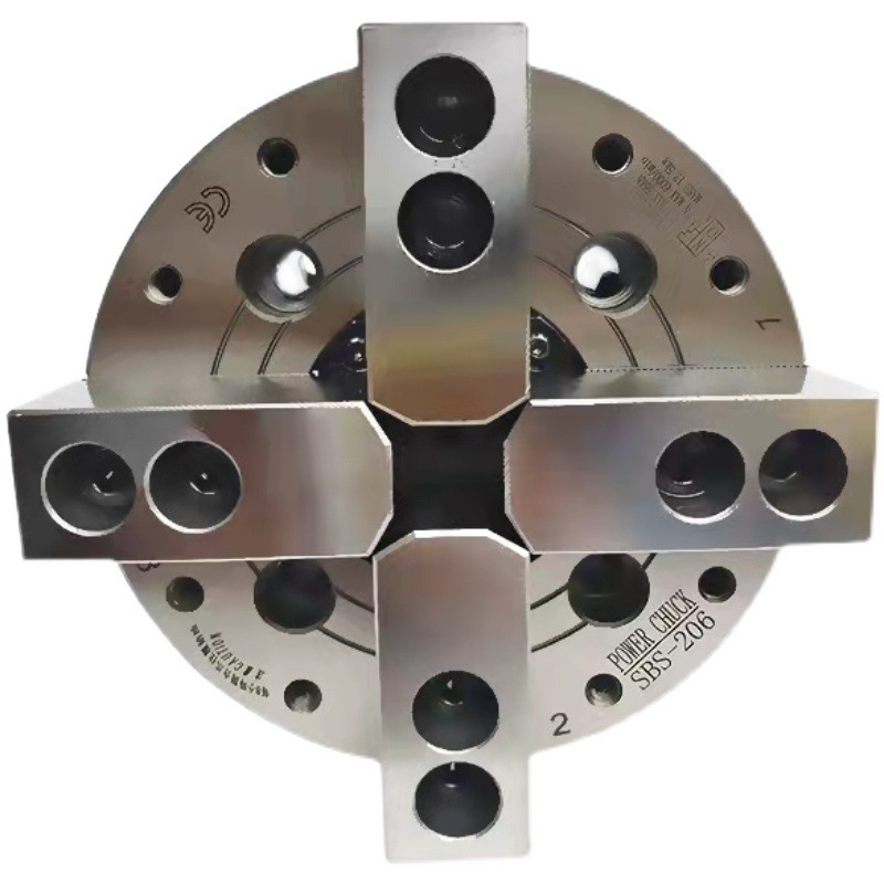 Chuck hidráulico hueco de cuatro garras 4 garras Chuck hidráulico de alta velocidad 6 8 10 12 cuerpo de acero completo