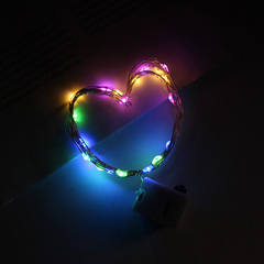 LED copper wire string light three-function flashing warm white color string light Christmas flower gift box decoration