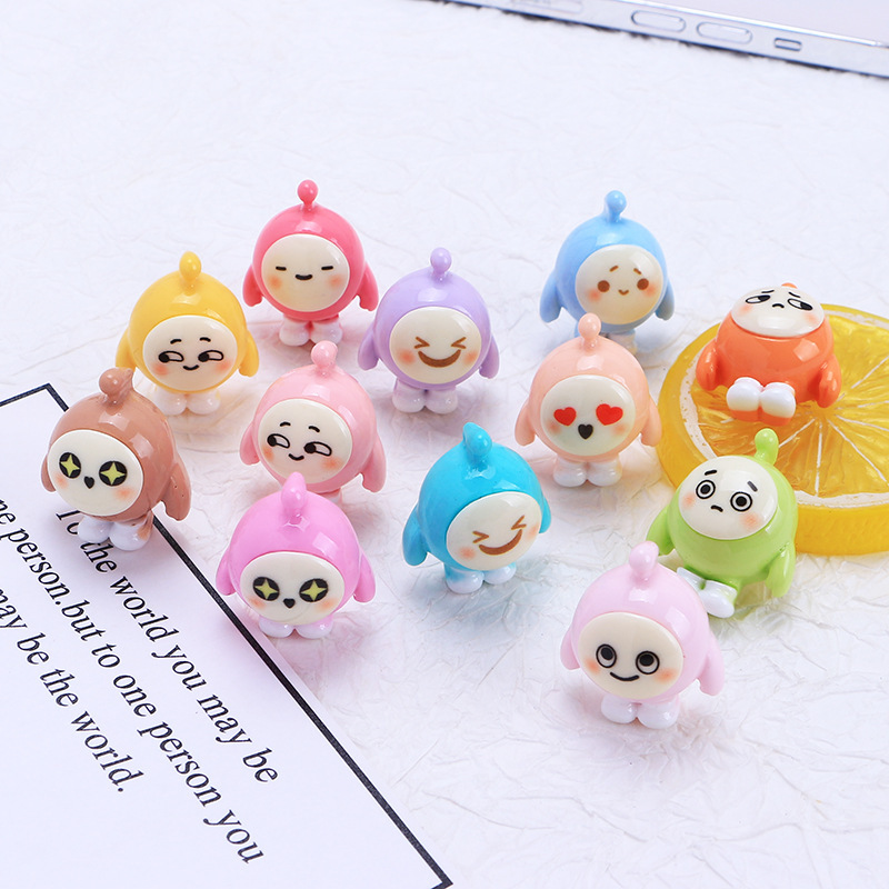 Tiktok recomendar huevo bebé de dibujos animados accesorios resina DIY crema pegamento hecho en casa teléfono caso colgante horquilla paquete material