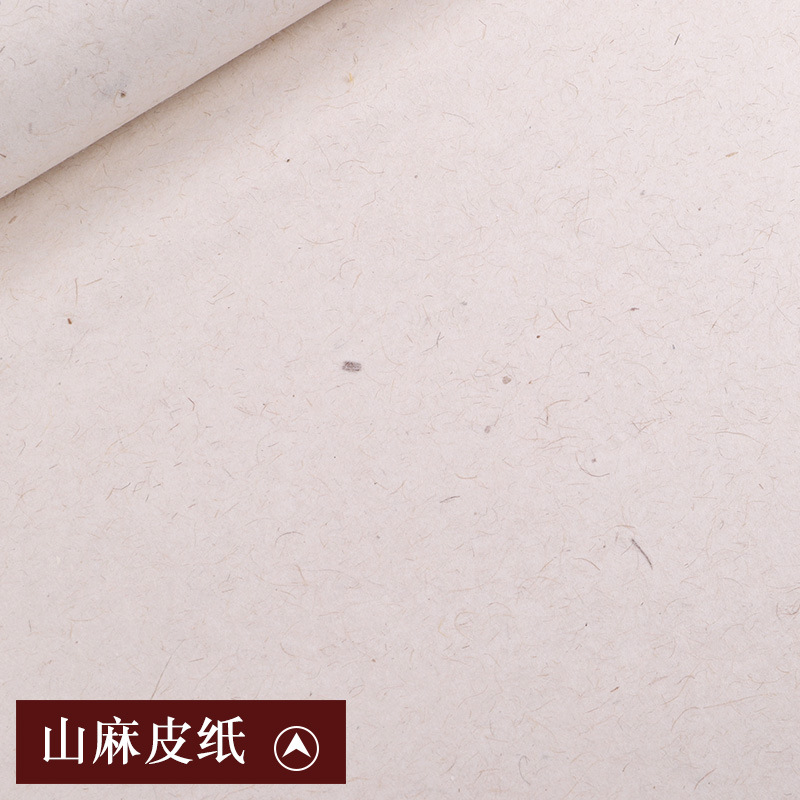 Hecho a mano grueso y largo fibra antiguo Yunlong Xuan papel semi-cocido pincel de escritura caligrafía cuero texturizado Burr color natural Yunlong papel de cuero