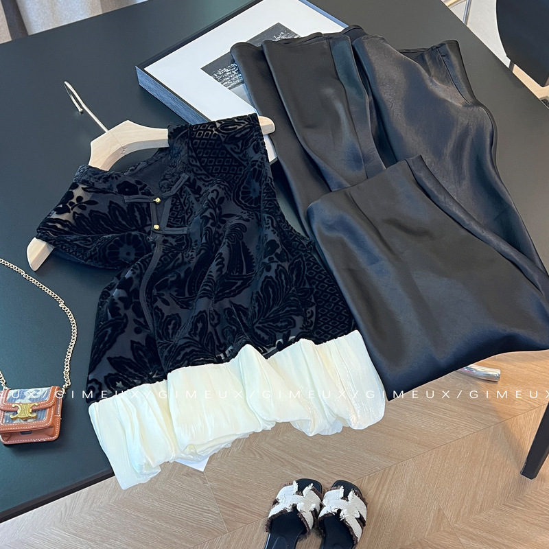 New Chinese Style National Style Disc Button Design Light Gauze Shirt Top Women's 2025 New High-End Sleeveless Shirt Summer