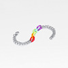 Fashionable acrylic rainbow chain, bracelet for beloved, accessory, simple and elegant design