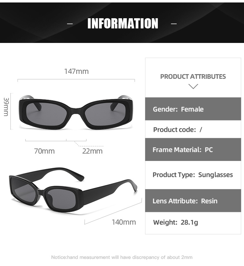 Casual Simple Style Solid Color Pc Square Full Frame Women's Sunglasses display picture 2