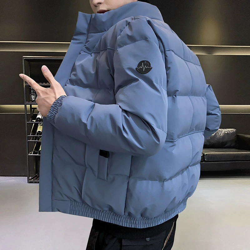 Пальто с хлопковой подкладкой мужское зимнее 2023 Новое пушистое силуэтное модное утолщенное короткое легкое пальто с хлопковой подкладкой модное Брендовое пальто