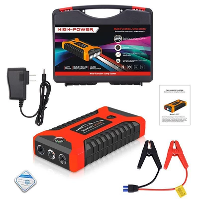 Jx27 Car Emergency Starting Power Supply 12V Medium-Thin Car Starting Ignition Notebook Charging Treasure with Sos Light (Kempinq və səyahət) - 12v-20000mah-red-simple-tool-box