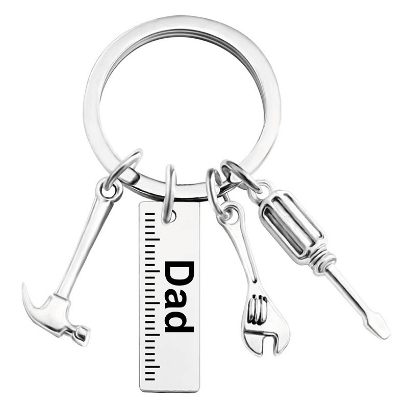 Metal Material Simple Style Letter Hammer Metal Men's Bag Pendant Keychain