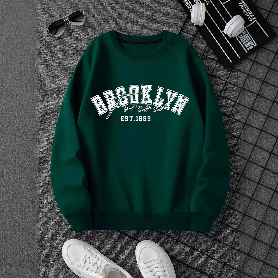 跨境欧美亚马逊爆款圆领男士卫衣春秋季长袖潮牌休闲上衣