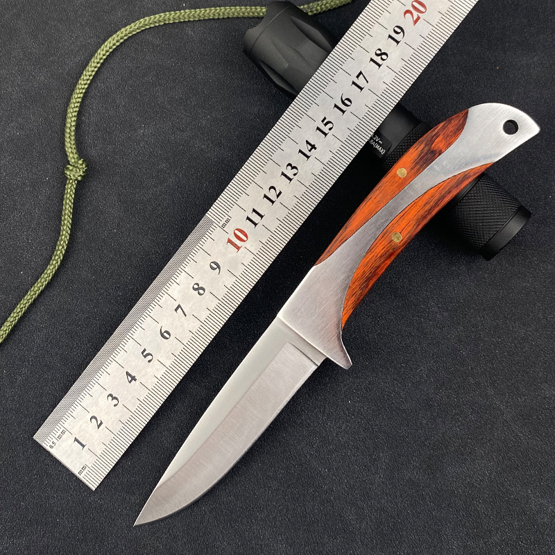 野营多功能直刀户外刀求生防身刀便携小刀高硬度水果刀锋利割肉刀