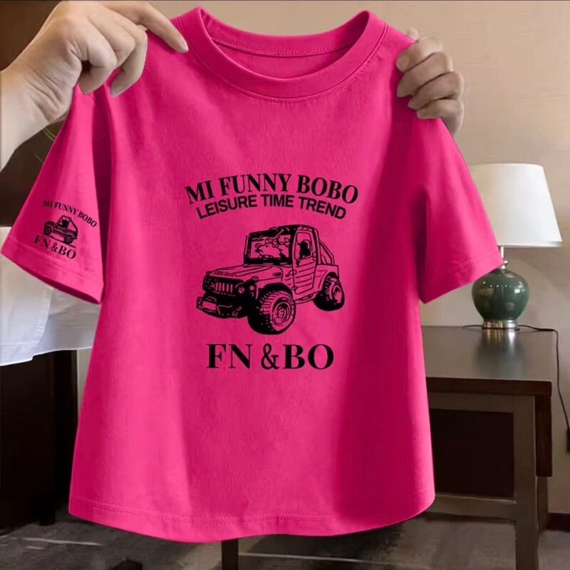 Boys and Girls Short-Sleeved T-Shirts 2026 Summer Cartoon Print Kidsren's Baby Korean Style Tops Pure Cotton Half-Sleeved T-Shirts Boys and Girls Short-Sleeved T-Shirts 2026 Summer Cartoon Print Kidsren's Baby Korean Style Tops Pure Cotton Half-Sleeved T-Shirts