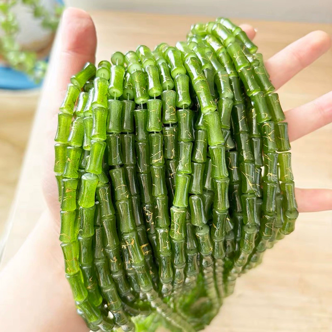 Бусины из бамбука, аксессуар, браслет, опт, 12 мм