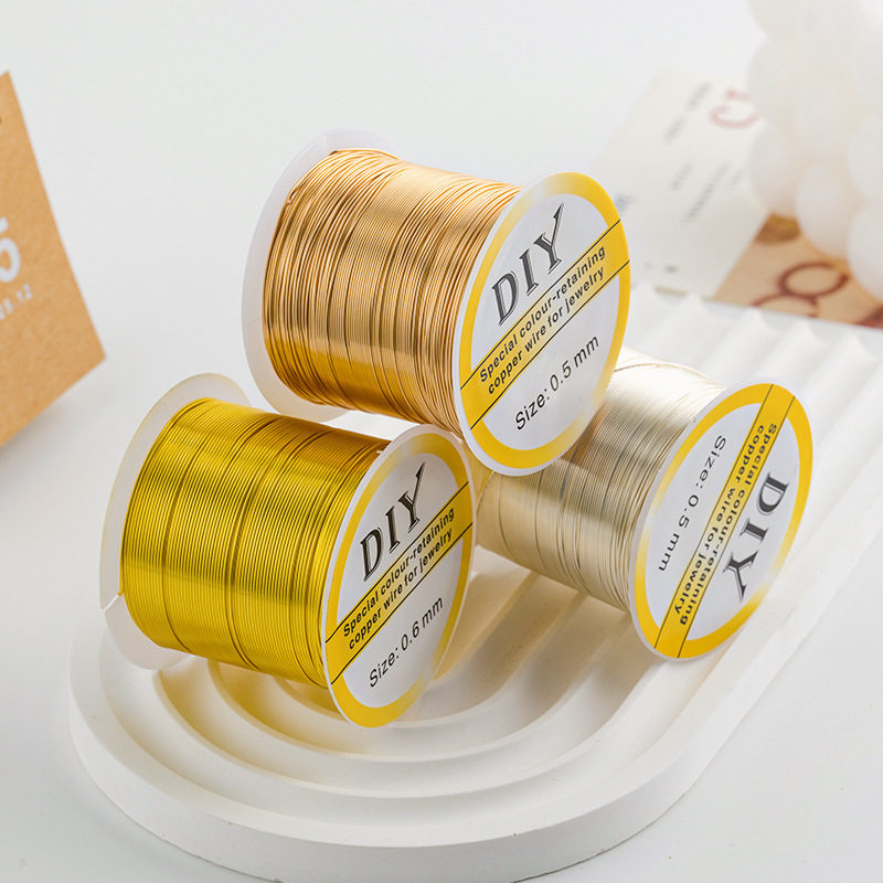 100m Color-Preserving Copper Wire DIY Jewelry Accessories Beading Nail Art Jewelry Shaping Special Soft Wire Wrapping Wire Gold and Silver Wire
