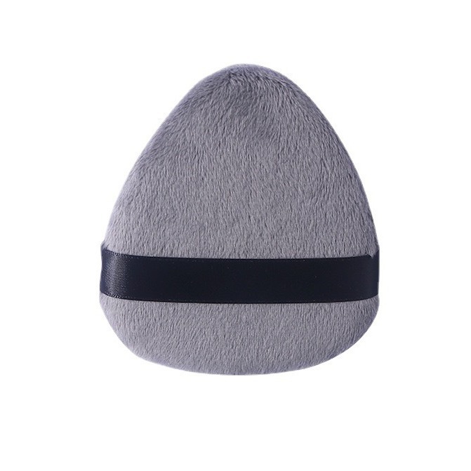 Lengua grande gota de agua polvo puff maquillaje polvo puff miel en polvo puff triángulo señaló negro maquillaje flocado polvo puff suave