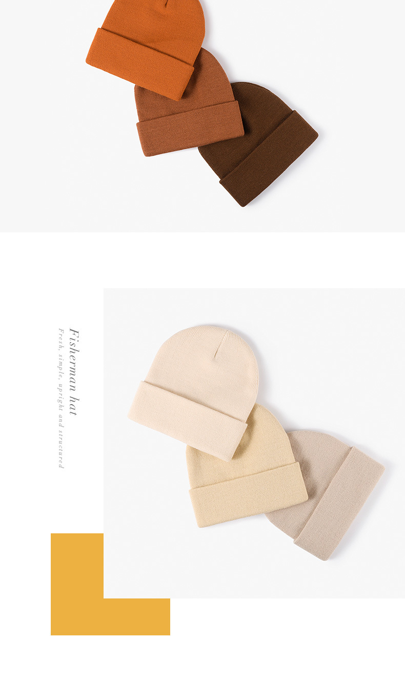 2023 New Autumn and Winter Light Board Warm and Thickened Double Layer Men's Woolen Hat European and American Cold Hat Simple Women's Knitted Hat_voghion.com