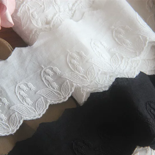 Японская версия handmade ткани из кружева хлопок кружево лилии ивановой вышивка ширина 6 см