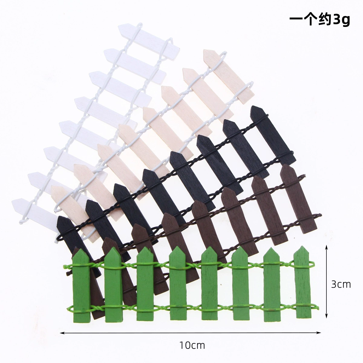 Dollhouse кукольный домик изогнутый мини деревянный забор микро-пейзаж мясистый мох ландшафтный забор