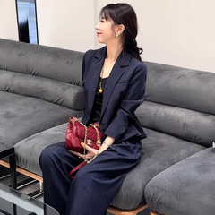 韩版设计感收腰西装外套女2025秋季新款宽松显瘦小个子西服上衣潮
