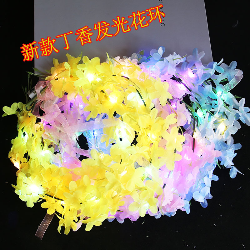 2024 nueva flor de clavo brillante guirnaldas turísticas foto toque escénico mercado nocturno puesto venta caliente de niñas bandas de cabeza