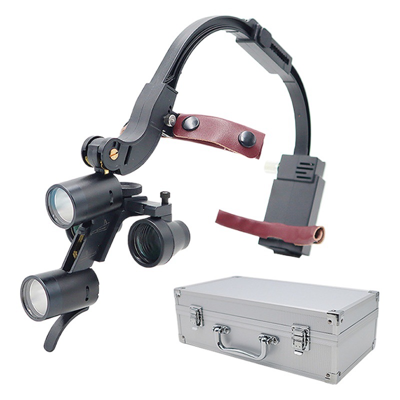 Lentes de Aumento Dentales, Lámpara Quirúrgica Médica, Lente de Aumento Binocular, Lámpara de Cabeza para Examen Oral, Iluminación LED para Diadema Quirúrgica