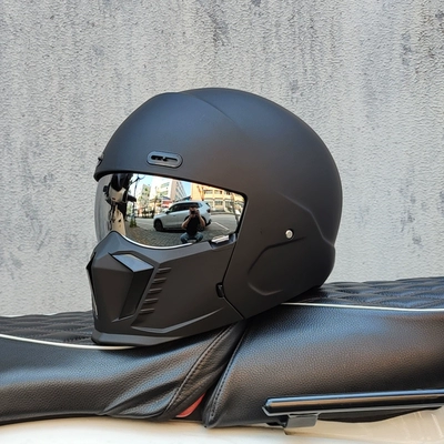 Motosiklet dəbilqələri — Men and Women, Scorpion Helmet Combination - m-matt-black-silver-plated