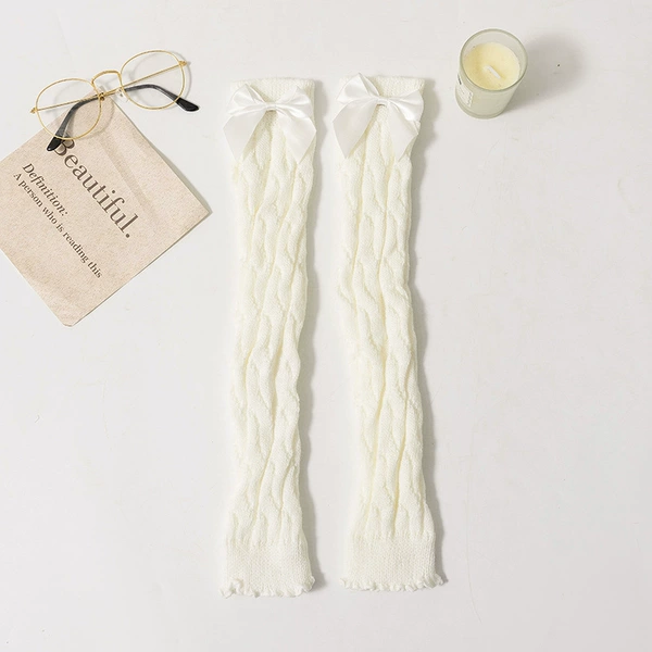 With bow, white