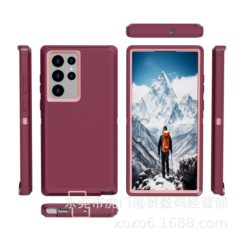 Samsung S22Ultra ロボットに適した 3 つの耐性のある携帯電話ケース、落下防止アーマーケース、SAMSUNG S22U 保護カバー|undefined