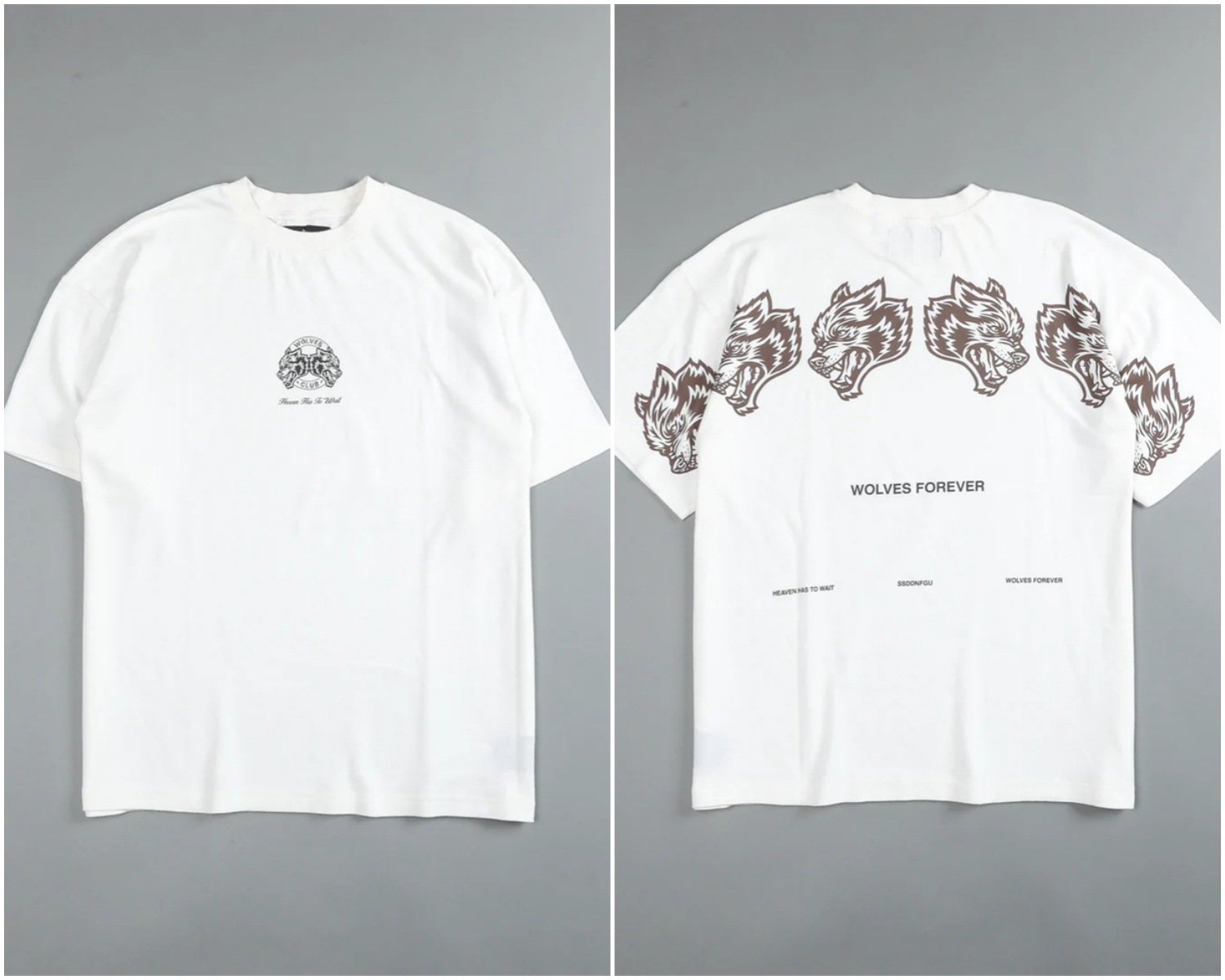 Darc Sport Wolves Club T-shirt Wolves Forever Heaven Has To Wait White