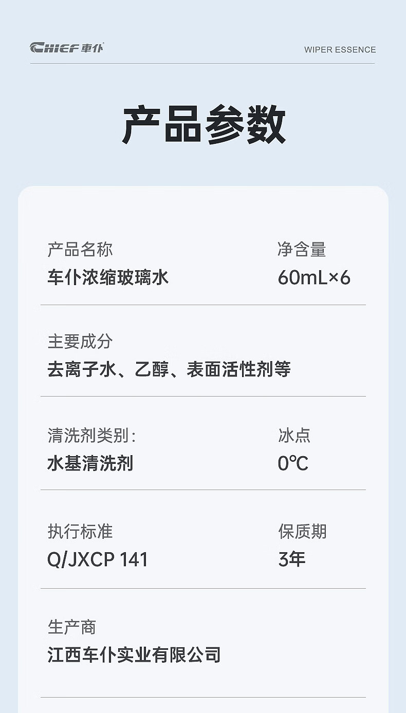 Car Wiper Concentrated Glass Cleaner Liquid - Concentrated Decontamination and Oil Film Removal Glass Cleaner