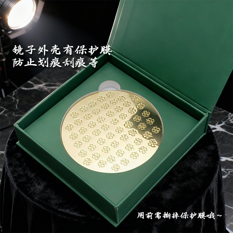La Metal Foldable Double-Sided Mirror, High-End Portable Makeup M