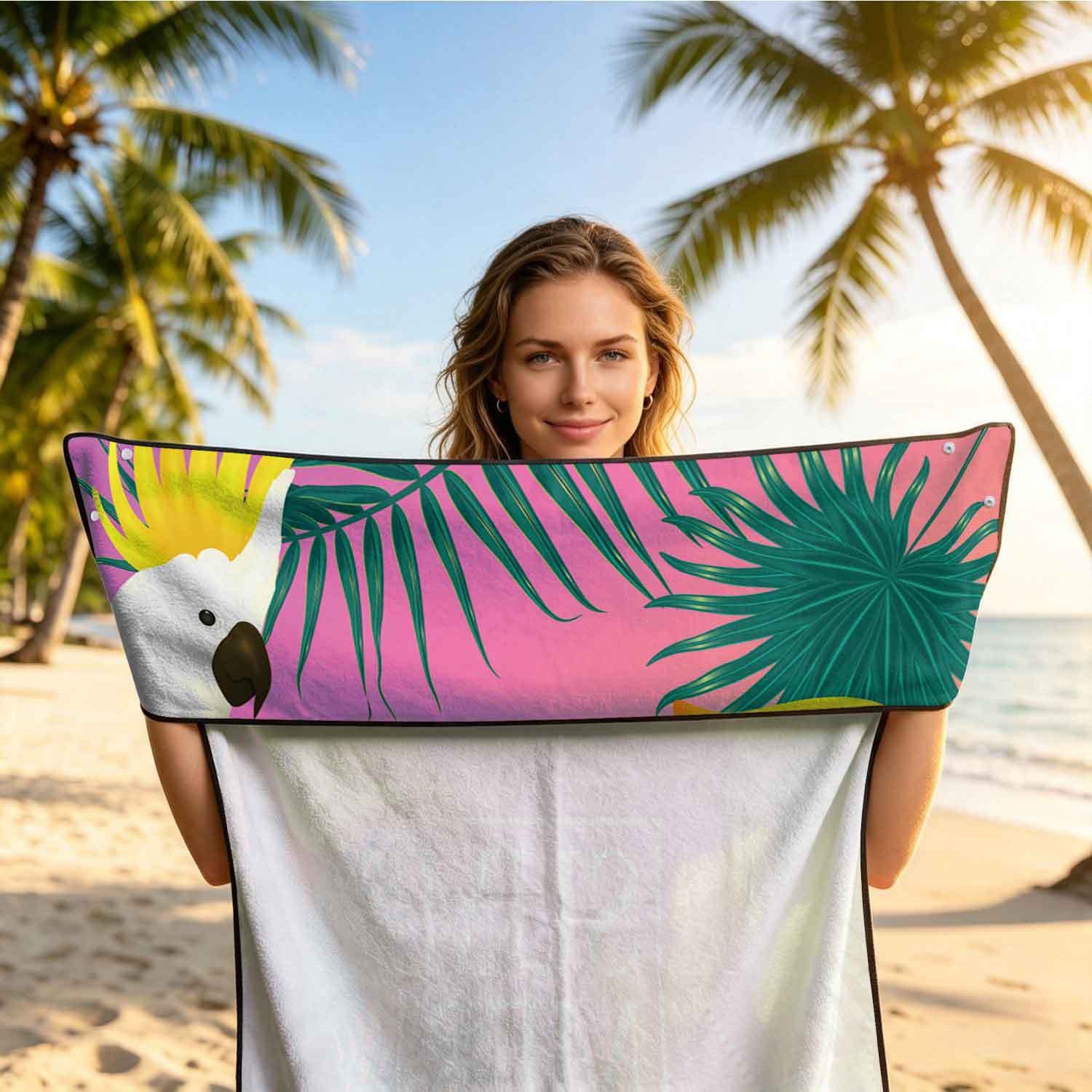 Summer bath towel and car seat cover 2-in-1, ultra-fine fiber outdoor beach and car dual-use universal seat cushion