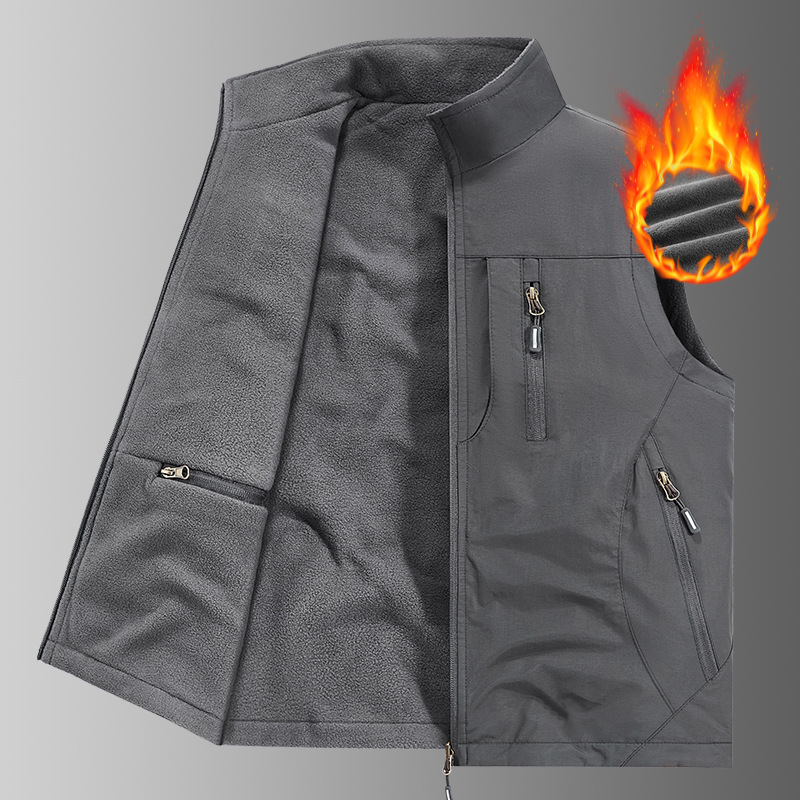 Nuevo chaleco al aire libre transfronterizo hombre multibolsillo chaleco de herramientas de mediana edad suelta chaleco de ocio chaleco 3908