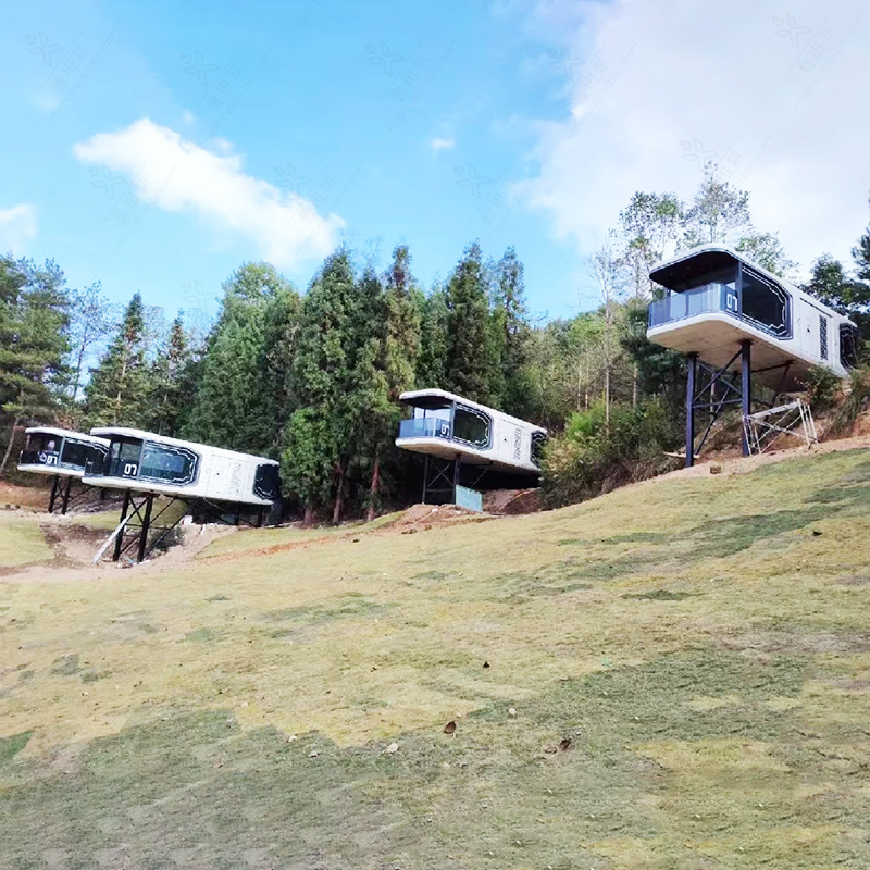 30 metros cuadrados de espacio de camping cápsula Villa chino simple granja pequeño patio estrellado cielo casa B & B empresa de ingeniería municipal