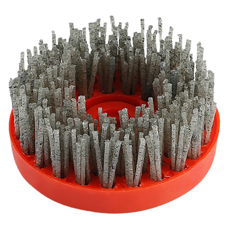 Piedra antiguo cepillo de 4 pulgadas de granito alivio pulido Litchi superficie fuego placa renovación ángulo amoladora cepillo de limpieza