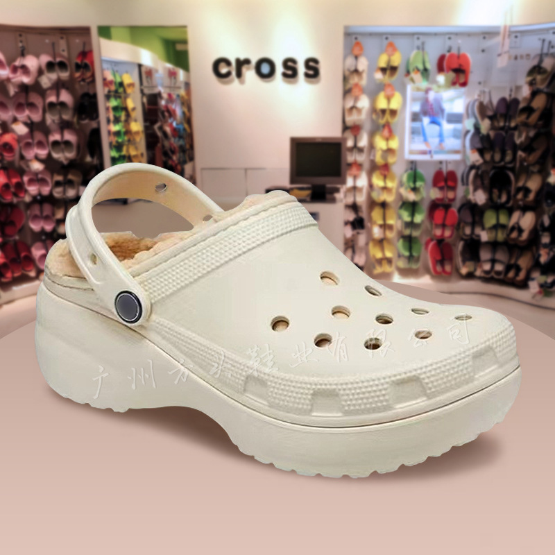 Cross New Cloud Warm Cotton Hole Shoes Women's Toe Thick-soled Fashion Casual fleece-lined Snow Boots Mao Mao Shoes Cross New Cloud Warm Cotton Hole Shoes Women's Toe Thick-soled Fashion Casual fleece-lined Snow Boots Mao Mao Shoes
