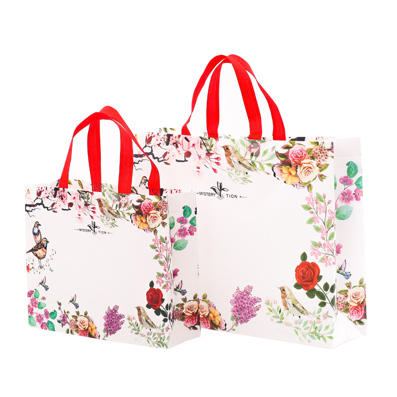 Bolso no tejido recubierto en stock impreso LOGO bolsa de ropa de moda embalaje de regalo bolsa de Banco de costura impresa