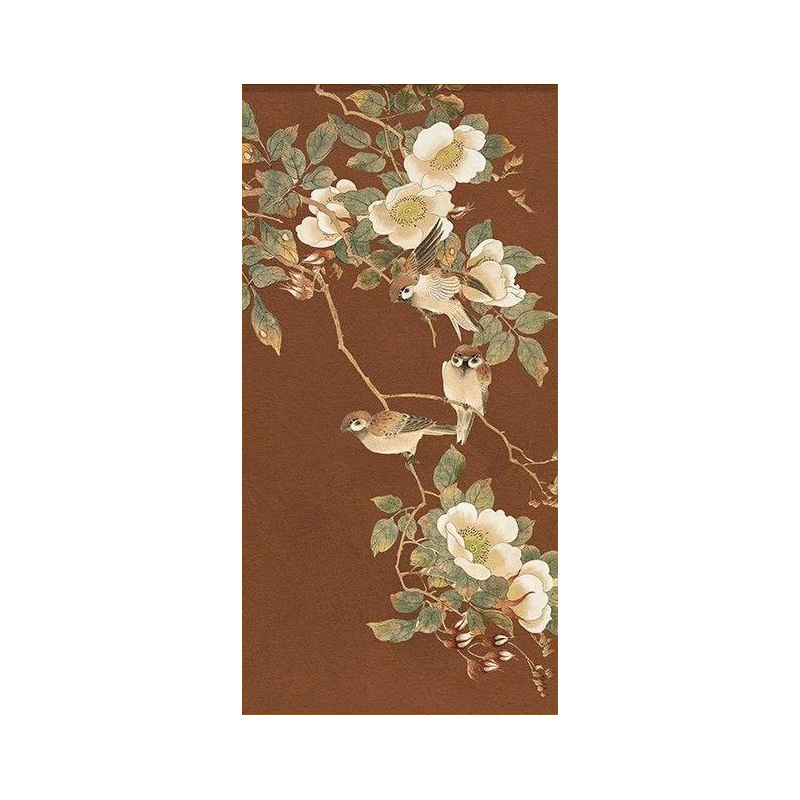 花鸟入户玄关装饰画中古风走廊过道灯画挂画新中式复古茶室壁画灯|undefined