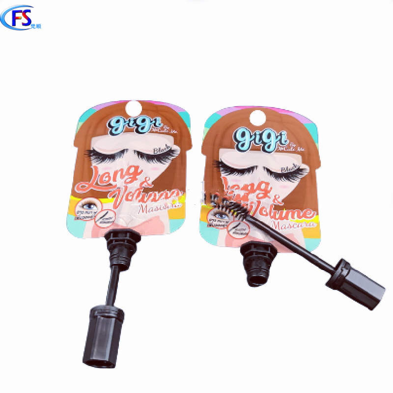 Customized lip glaze packaging bag with brush head mascara nozzle bag mini lip gloss special-shaped aluminum foil packaging bag