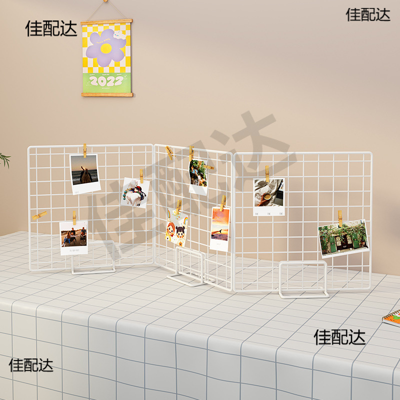 网格展示架幼儿园美工区作品展示架铁丝网置物架饰品挂件桌面架子