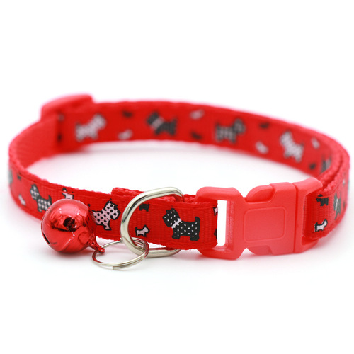 Pet colorful square buckle cross-border tie printed puppy pet collar cat and dog supplies pet cat and dog collar