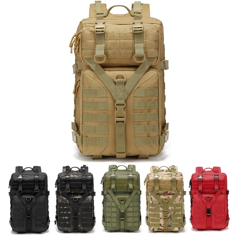 Mochila deportiva de camuflaje táctico Amazon, bolsa de Montañismo para senderismo al aire libre, mochila táctica multifuncional para acampar de gran capacidad