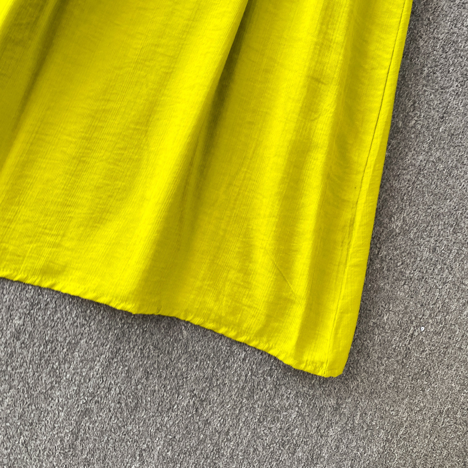 Elegant Pleated Round Neck Dress For Women Commuter Style Three Quarter Sleeve Slimming A-Line Long Skirt Casual Summer_ecoleips.com