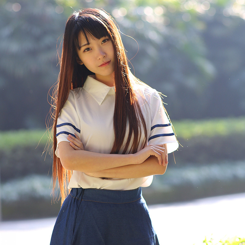 British Navy sailor uniform Japanese and Korean school uniform JK uniform student uniform class uniform academic style suit