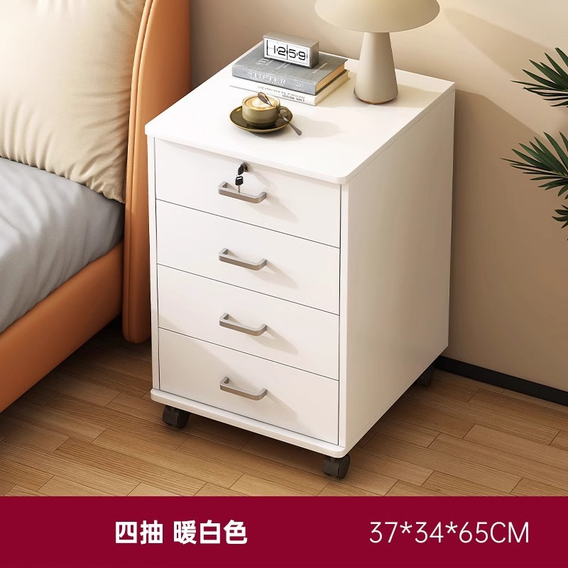 Tabernita de cabecera con cerradura móvil armario de almacenamiento del dormitorio doméstico armario de almacenamiento simple y moderno pequeño armario de cabecera