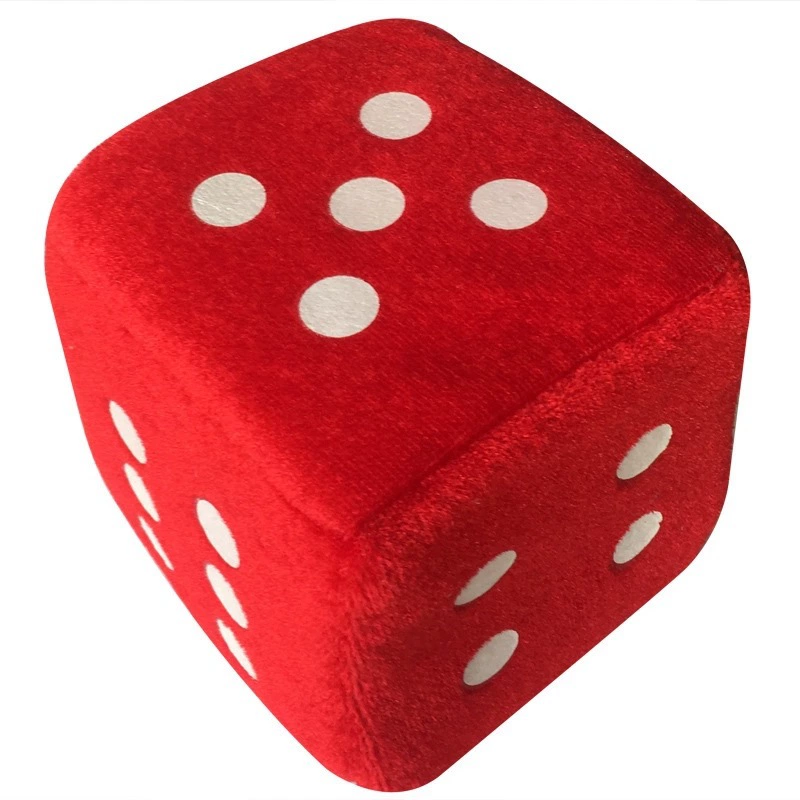 Plush dice, toy, doll for kindergarten, cartoon creative sponge pendant